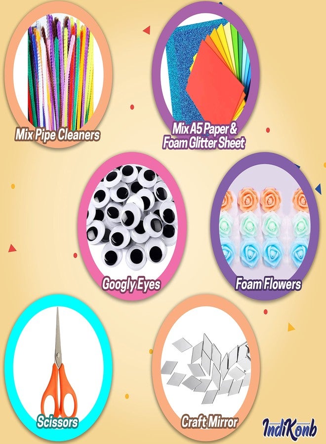 INDIKONB 22 in 1 Art and Craft Kit for Girls and Boys with Crafts Supplies Set All Craft Materials Items for Kids DIY for All Ages 8-10, Age 9-12, Age 12-16 Old - Art Kit # 2, Multicolour - Image 4